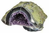 Purple Amethyst Geode with Polished Face - Uruguay #113842-3